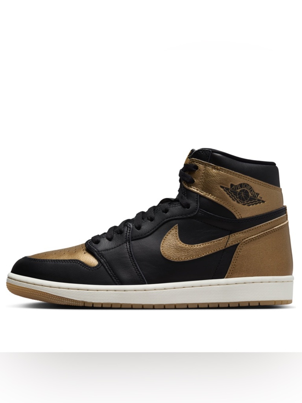 🆕 Nike Air Jordan 1 Retro High OG Black Gold Men’s Size 15 NIB 🔥 HOT DEAL - Picture 5 of 8